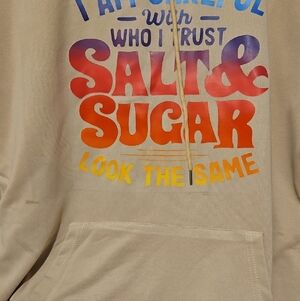 Ag Adriano Goldschmied Tan Hoodie with Multicolor Print